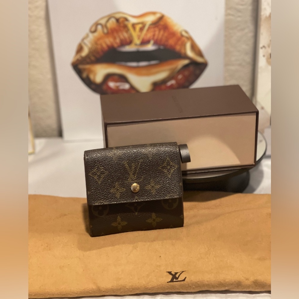 Louis Vuitton Elise Double Snap Pocket Wallet Code SP1022. H 4” x W 4.4” EUC - Picture 3 of 12